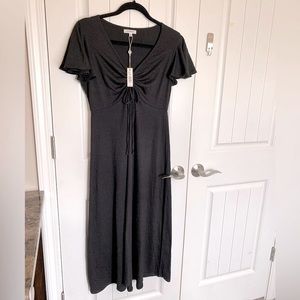 Max Studio Black Midi Dress Size Medium NWT